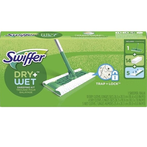 Swiffer Sweeper 2-in-1 Sweep and Mop Starter Kit,1 Mop + 19 Refills - Picture 4 of 6